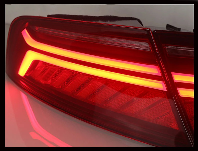 Автомобильный Стайлинг для Audi A7 хвост светильник в сборе 2011- светодиодный фонарь светильник s задний фонарь перемещение сигнал поворота светильник хвост светильник аксессуары