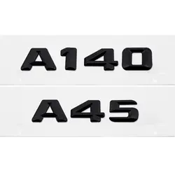 Для Mercedes-Benz AMG класс A45 A140 W168 W169 W176 черный металл Магистральные сзади количество букв эмблемы Стикеры автомобильные аксессуары