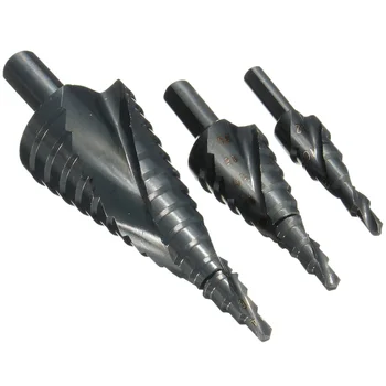 

NFLC-3X HSS Spiral Grooved Step Cone Drill Drills Bit 4-12 4-20 4-32mm Hole Cut Steel