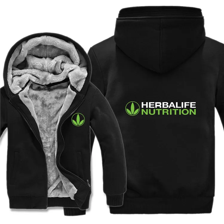 Herbalife питание толстовки куртка Зимний пуловер человек пальто для мужчин шерстяная подкладка флис Herbalife питание 24 толстовки