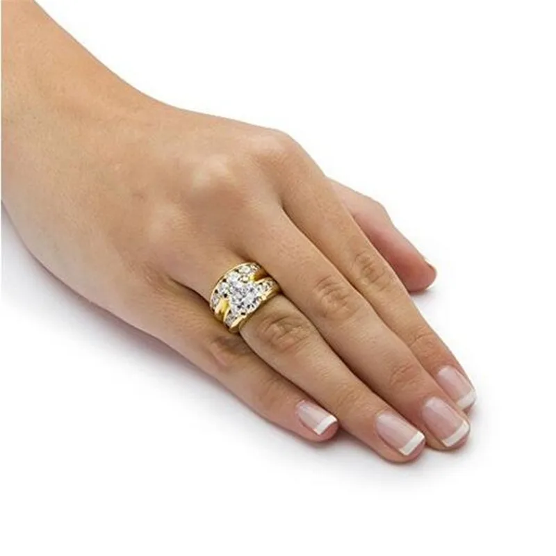 925 Sterling Silver Solitaire Wedding Ring set 5A Zircon Stone For Women silver ring wedding rings silver rings gemstone ring