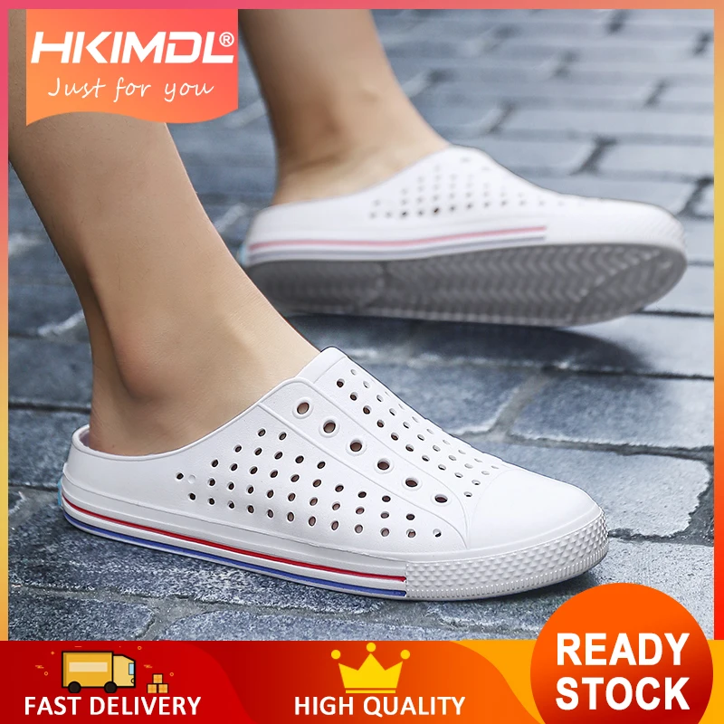

HKIMDL 2019 Hot Mannen Schoenen Strand Toevallige mannen Slippers Unisex Hollow out Casual Paar Strand Sandaal Slippers Schoenen
