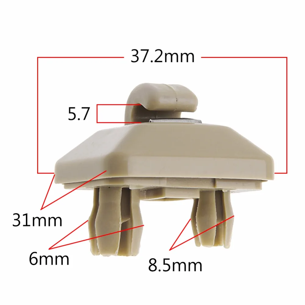 Бежевый Внутренний солнцезащитный козырек зажим с крючком вешалка для Audi A1 A3 A4 A5 Q3 Q5