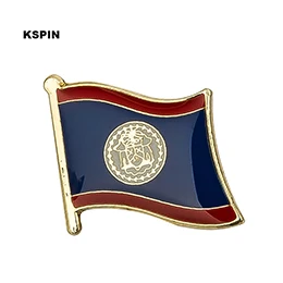 Белиз металлический флаг нагрудные значки для одежды в патчи Rozety Papierowe рюкзак со значком KS-0041 - Окраска металла: KS-0041
