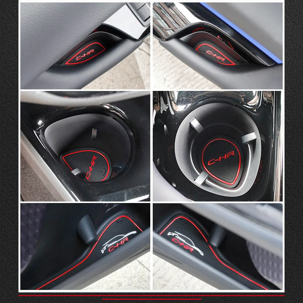 Для Toyota C HR CHR 2016 2017 2018 резиновые коврики для дверей автомобиля с прорезями ворот