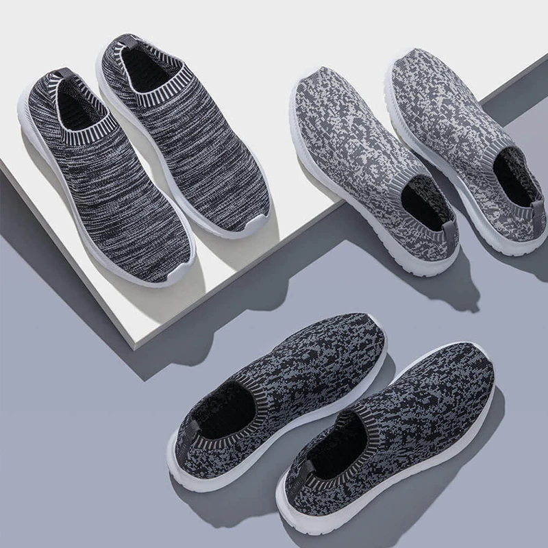 Skup Xiaomi Mijia U REVO moda klasyczne trampki oddychające buty Slip on platforma Knitting mieszkania miękki chód odporne na zużycie buty