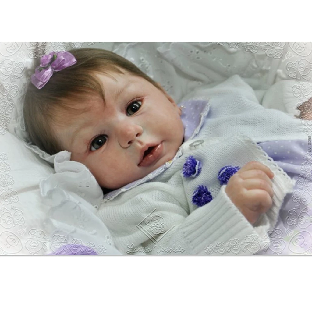 Handmade DIY 20inch Reborn Kits Silicone Head Full Limb Mold Awake Baby Doll Unpainted Mold Making Different Appearance #1