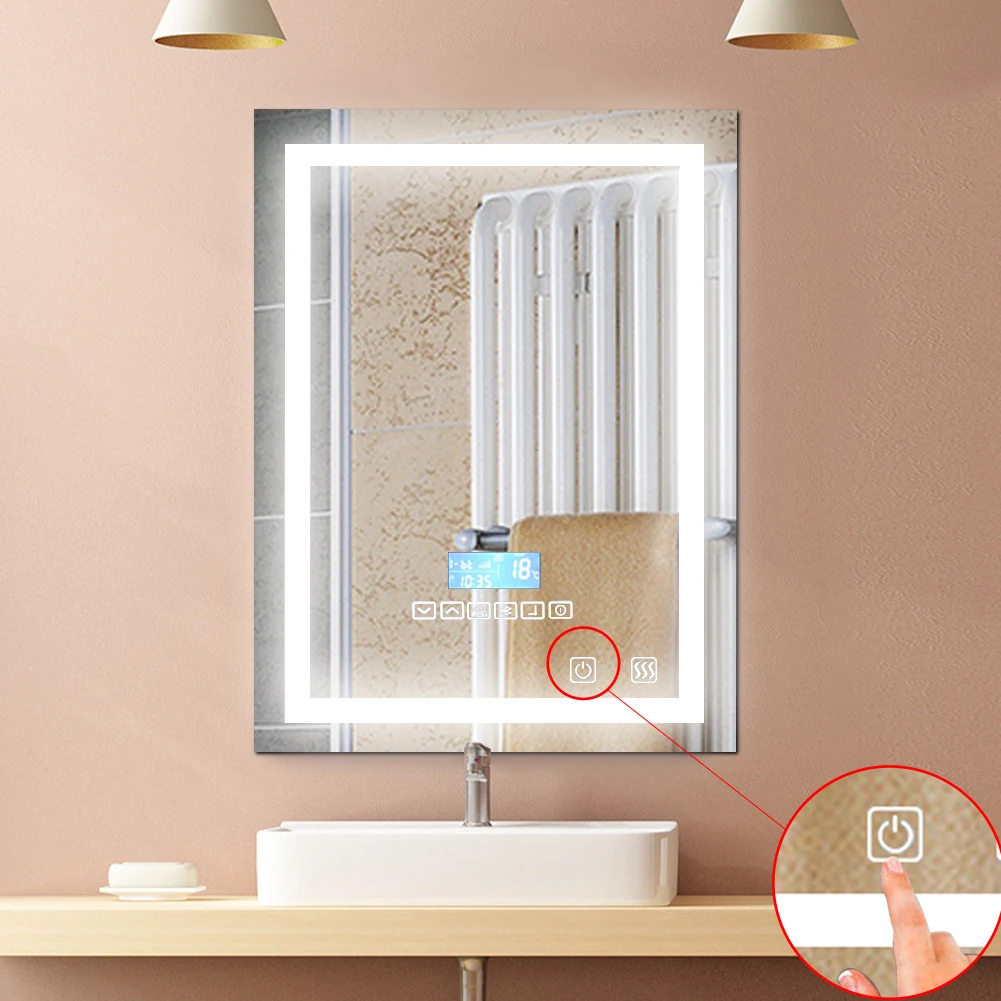1 шт., современный светодиодный настенный светильник с подсветкой для ванной комнаты, простой светильник с подсветкой и сенсорной кнопкой, косметический светильник, зеркало для макияжа HWC