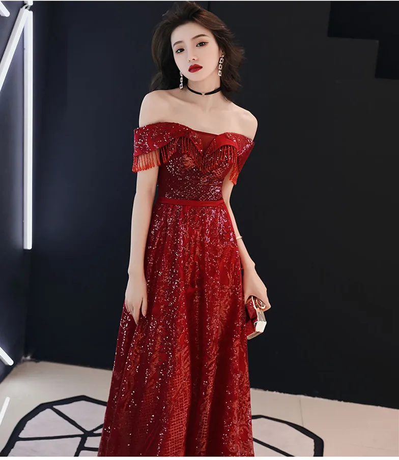 Халат De Soiree 2019 Abiye Вечерние платья Длинные Цвет красного вина вечерние со