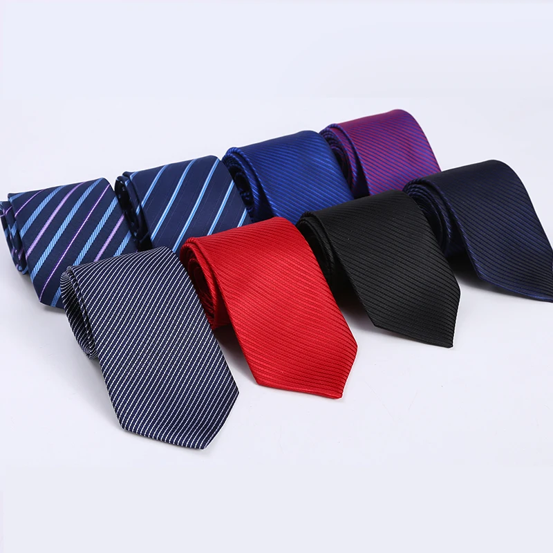 

New Fashion Mens Ties 8cm Striped Gray Black Blue Formal Necktie Wedding Party Male Tie Set Casul Solid Bussiness Gravata