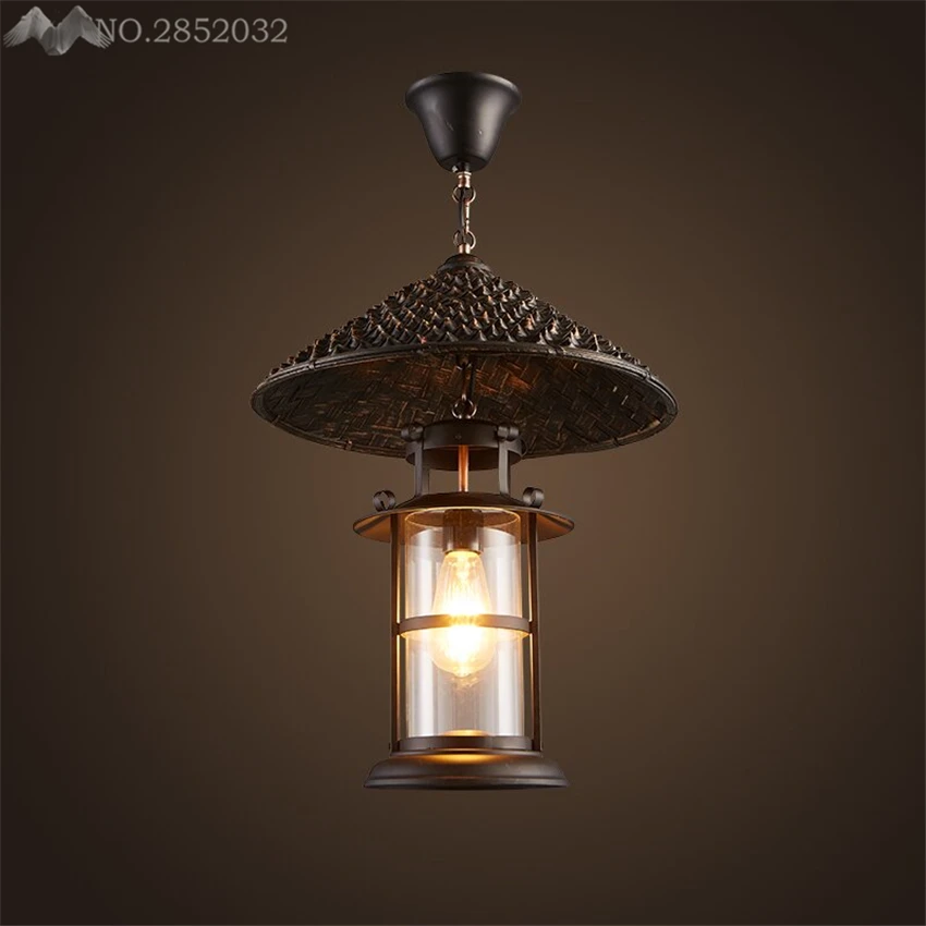 

American Retro LOFT Industry Iron Pendant Lamps Creative Glass Lampshade Lights Clothing Store Bar Cafe Indoor Lighting Fixture