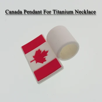 

Canada America Flag pendat for titanium baseball necklace