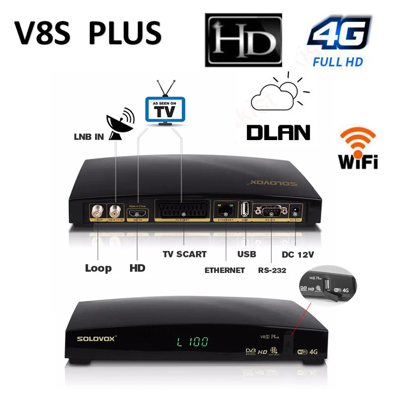 

Openbox V8S Plus DVB-S2 Digital Satellite Receiver Support 1 year CCcam Youtube USB Wifi Xtream Portugal DVB S2 Satellite