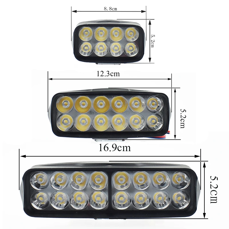 Мотоциклетные фары светодиодный 12v 12 Вт/18 Вт/24 Вт/мотоцикл вспомогательная лампа мото рабочее освещение Автомобильные фары 6000 К авто фары противотуманные фары