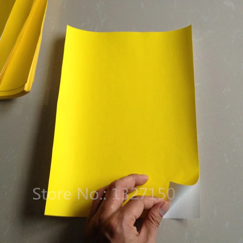 50 листов A4 Водонепроницаемый матовый желтый ПП синтетическая самоклеющаяся этикетка Стикеры Цветной Бумага лазерный принтер Бумага
