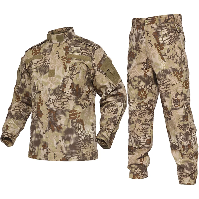 Mandarim dos Homens ao ar Camuflagem do Exército Uniforme de Combate Roupas de Caça Eua Respirável Gola Livre Militar Definir Vestuário Terno Airsoft
