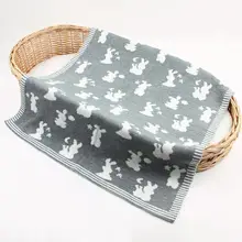 Вязаный для новорожденных пеленать обёрточная бумага мультфильм кролик детский спальный мешок мягкие младенцы постельные принадлежности одеяло чехол для детской коляски пеленание обертка