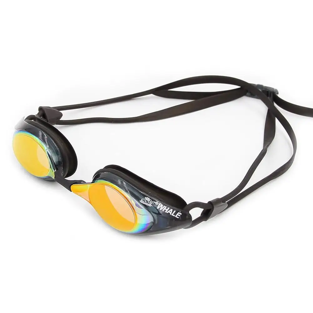 

WHALE Anti-fog Swimming Goggles Plating Goggles Electroplating HD Professional Swimming Goggles MM-1200