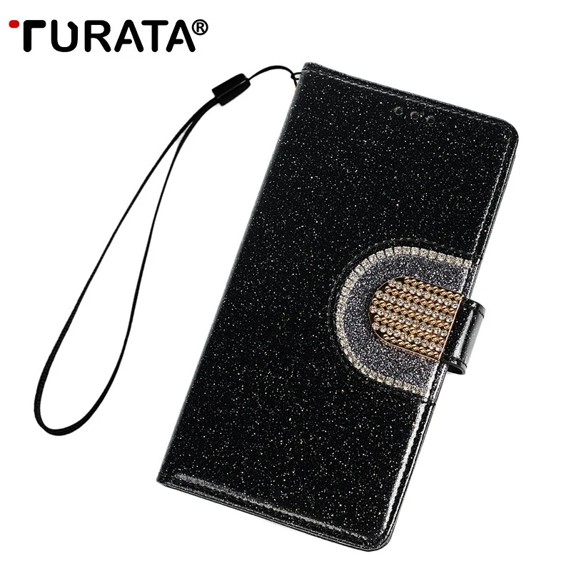 TURATA Leather Flip Case Cover for iPhone 7 Plus/8 Plus Bling Diamond Wallet Phone Bags Coque Capa | Мобильные телефоны и