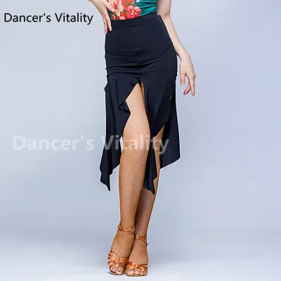 

Professional New Girls Latin Skirt Salsa/Tango/Rumba Dancing Skirt Women Ballroom Dance Skirt Irregular skirt dance dress