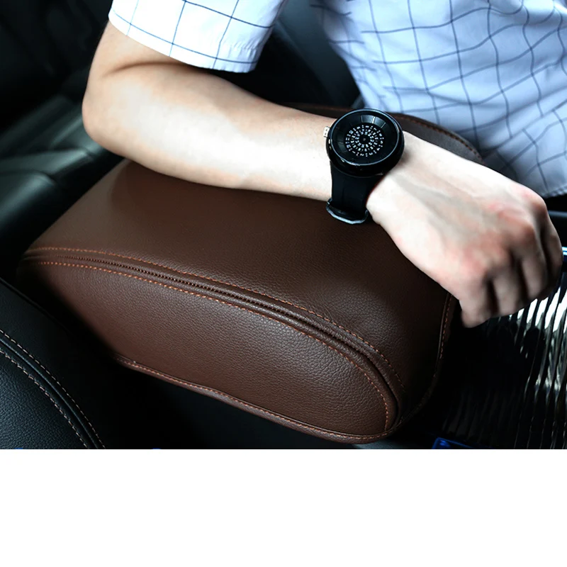 

Lsrtw2017 Luxury Fiber Leather Car Central Armrest Box Cover for Trumpchi Gs8 Gs7 2017 2018 2019 2020