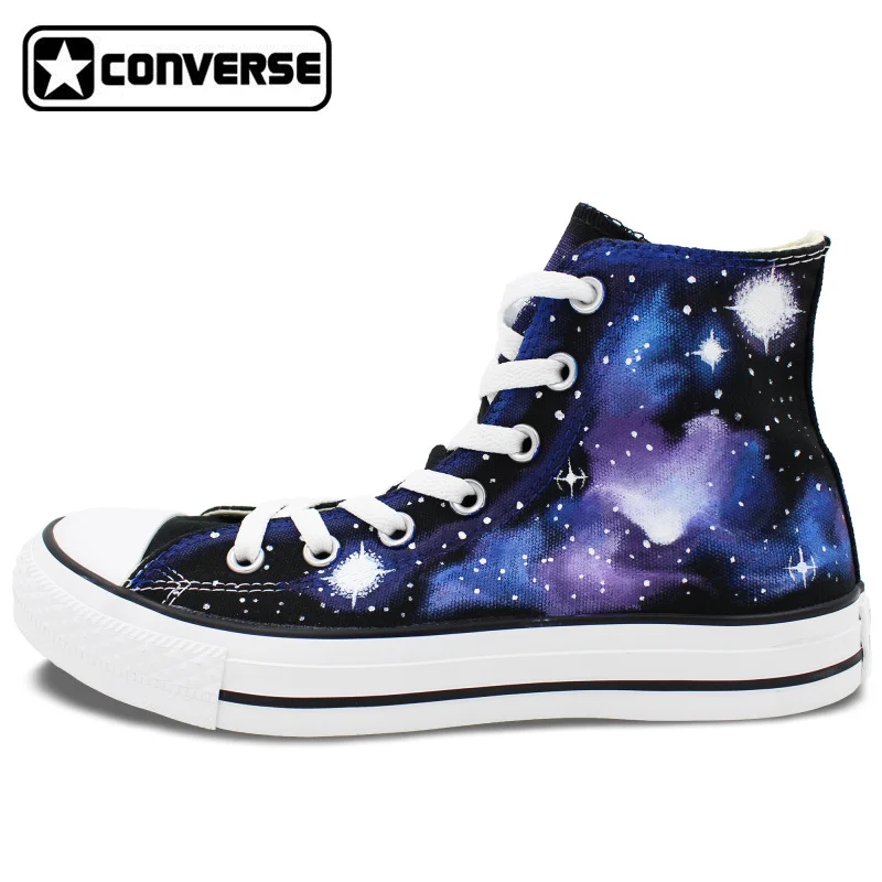 High Top Converse All Star Nebula Galaxy Original Design Hand Painted Shoes Men Women Sneakers Woman Man Christmas Gifts
