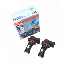 2X 1200Lm H11 H8 светодио дный огни автомобиля светодио дный лампы White Габаритные огни DRL противотуманных фар 6000 К 12 В дальнего