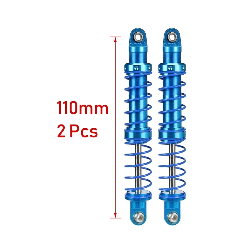 Масляный Регулируемый 80 мм, 90 мм, 100 мм, 110 мм, 120 мм, металлический амортизатор для 1/10 Rc автомобилей, запчасти для грузовиков, гусеничный осевой Scx10 Trx4 D90 - Цвет: 110mm 2pcs