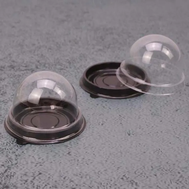 10sets Mini Size Wedding Cake Packaging Box Plastic Cake Dome Container
