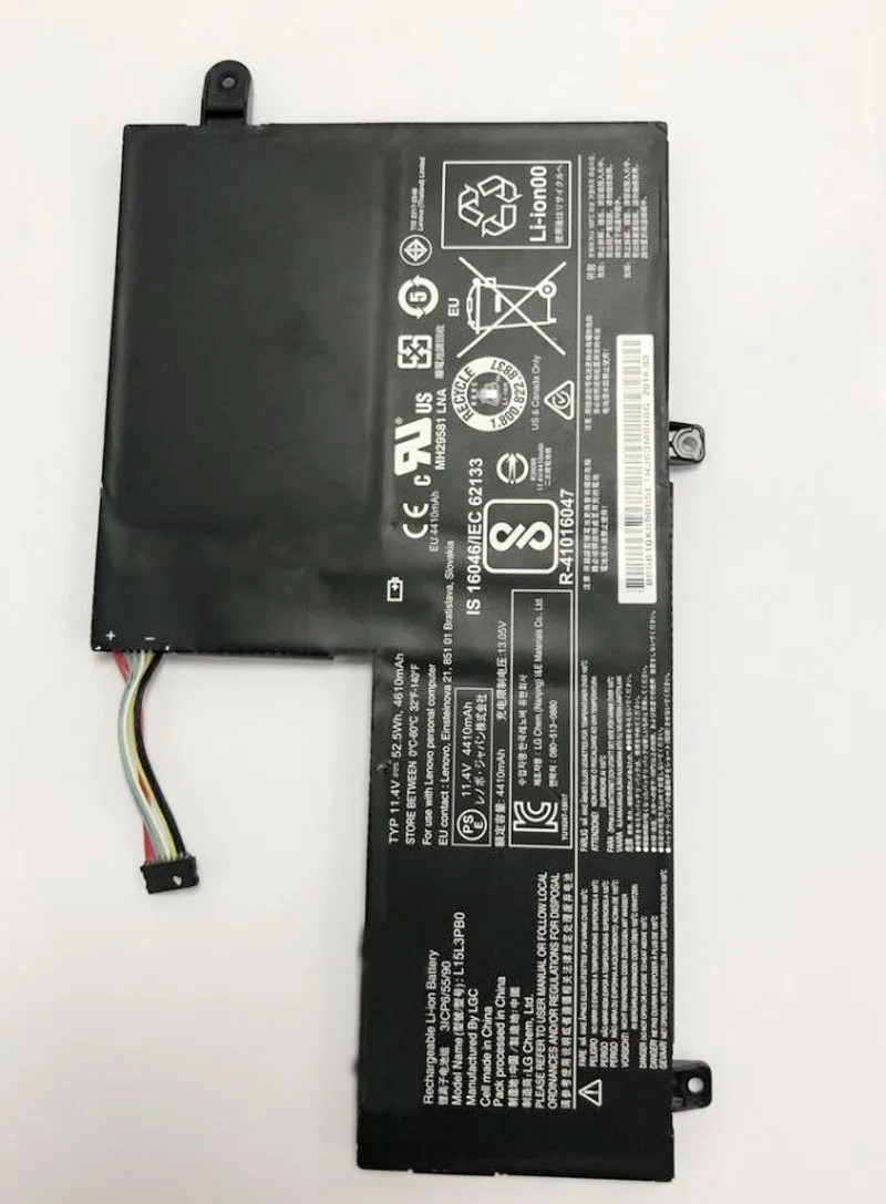 

GeLar 11.4V 4610mAh L15L3PB0 Laptop Battery For Lenovo Flex 3 1470 1570 Flex 4 1470 Yoga 500 500-15 ISK Edge 2-1580