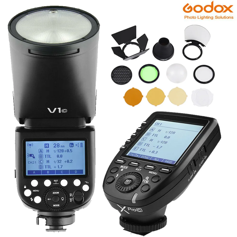 

In Stock!!! Godox V1 Flash V1C V1N V1S V1F V1O TTL 1/8000s HSS lithium battery Speedlite Flash for Canon Nikon Sony Fuji Olympus