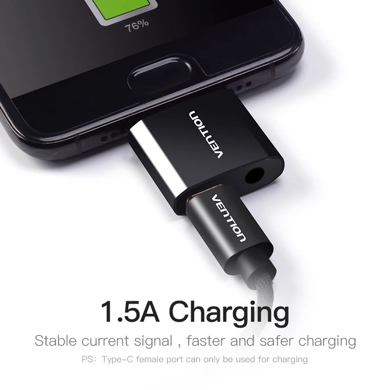Адаптер Vention с USB Type C на 3 5 мм AUX аудио USB3.1 разъем для наушников Xiaomi 6 Note MIX HUAWEI P20 Pro c