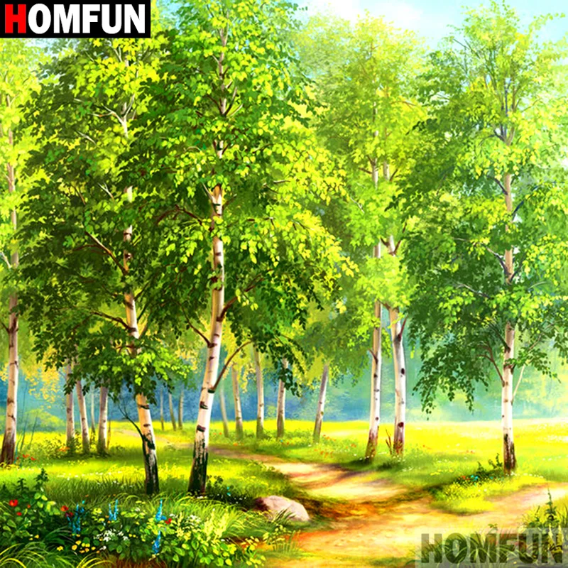 

HOMFUN Full Square/Round Drill 5D DIY Diamond Painting "Tree landscape painting" 3D Embroidery Cross Stitch 5D Decor Gift A16795