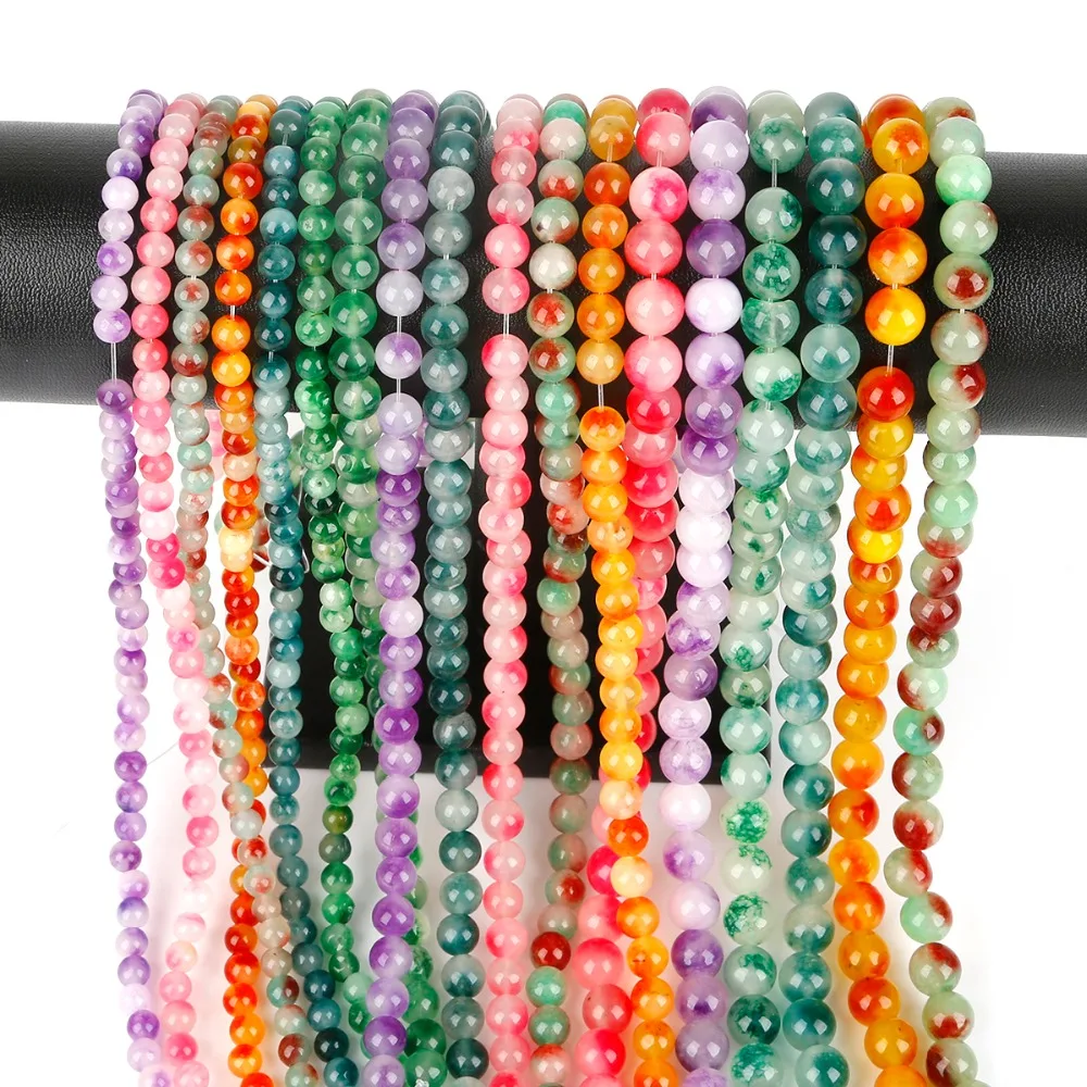 

Natural Stone Beads 38-62pcs/lot Round Loose Beads For DIY Bracelet Necklace Jewelry Making Accessories 6/8/10mm