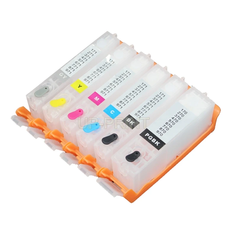 Новинка! 6 шт. PGI470 CLI471 470XL Заправляемый картридж совместимый для Canon PIXMA MG7740 с ARC