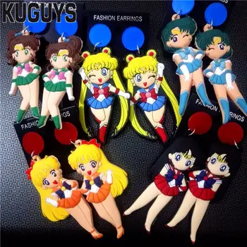 

KUGUYS Hyperbole Jewelry 5 Style Beautiful Fairy Drop Earrings for Womens Pendientes Acrylic Fashion Brincos Cute Large Earring