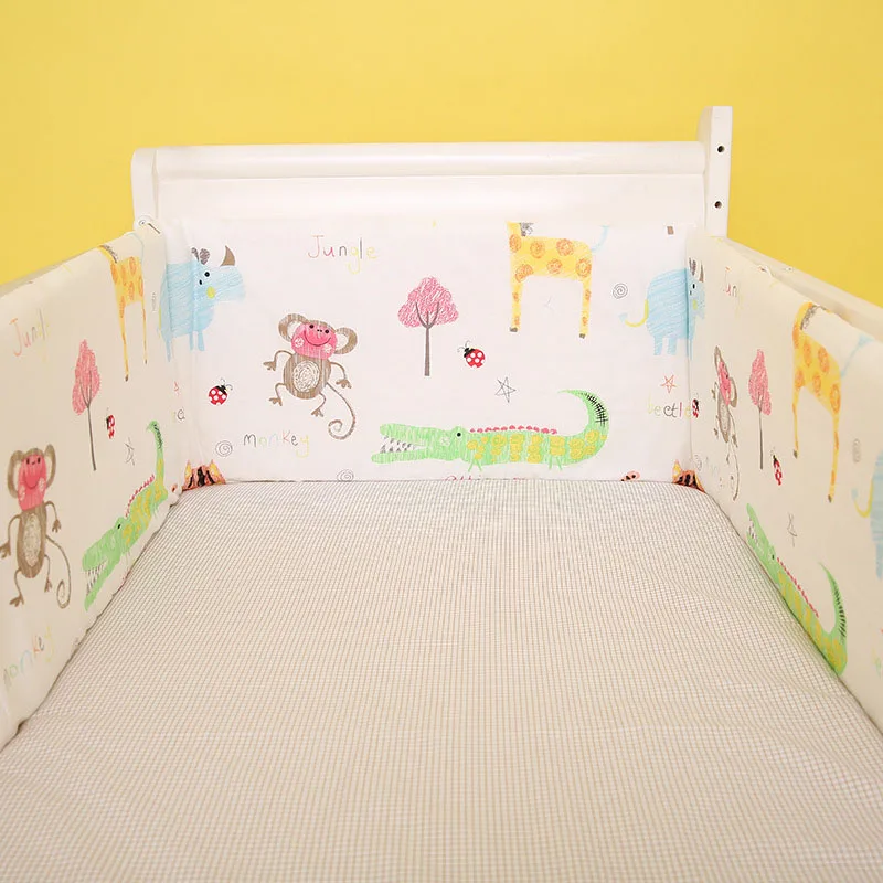 Хлопковая Детская кровать бампер мультфильм новорожденных кроватки бампер анти-столкновения дети защита для кроватки Pad детская кроватка вокруг подушки 180*30 см