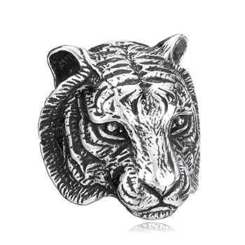 

stainless steel huge tiger head ring men party fashion ring as gift