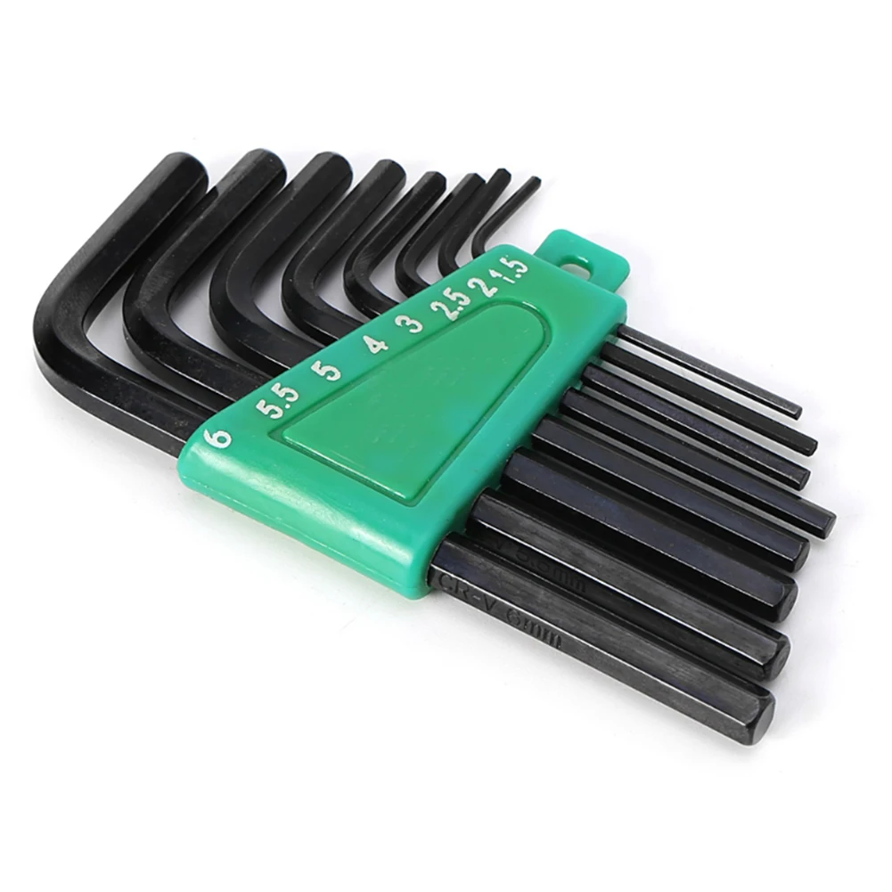 

8pcs Hexagon Cycling Mini Screwdriver Multipurpose Repair Tools Spanner Long Handle Allen Key Wrench Set Simple L-type Household