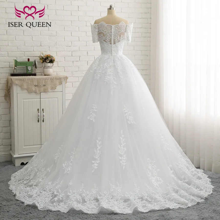 Mejorventa Vestido De Gala De Calidad Dubai De Manga Corta Encaje Vintage Vestido De Boda 2019 Vestido De Novia De Talla Grande Apliques Vestido De Novia W0334 May 2020