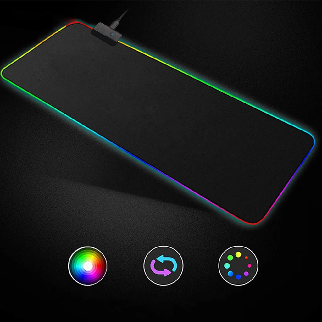Коврик для мыши VOBERRY игровой коврик RGB цветной светодиодный игрового освещения