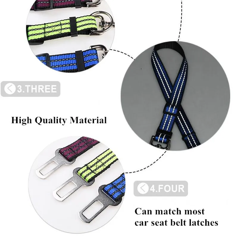 Ensure the safety of your beloved pet with our Safe Reflective Nylon Pet Seatbelt. Made from durable and reflective nylon, this seatbelt provides added protection during car rides. With an adjustable length, it fits most pets and keeps them secure. Drive with peace of mind and keep your furry friend safe.