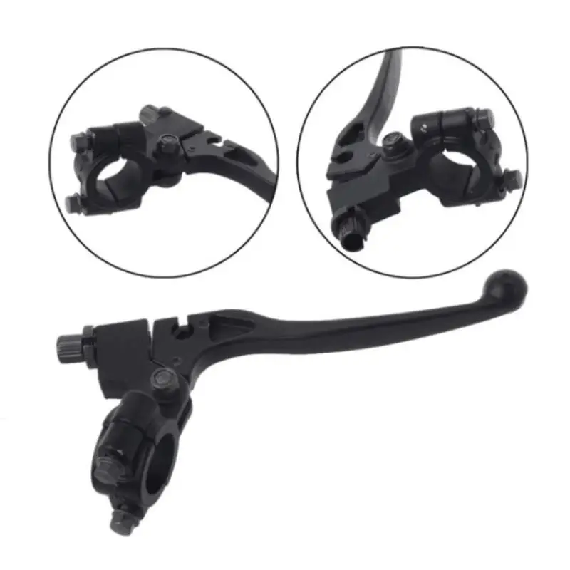 Aluminum Alloy Left Short Stunt Clutch Lever Perch Black Motorcycle Brake Clutch Levers