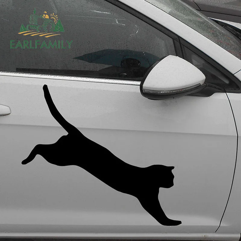 EARLFAMILY 65cm x 30cm Cat Jumping (one for Each Side) Car Sticker Cars Side Door Truck Window Motorhome Camper Vinyl Decal | Автомобили и