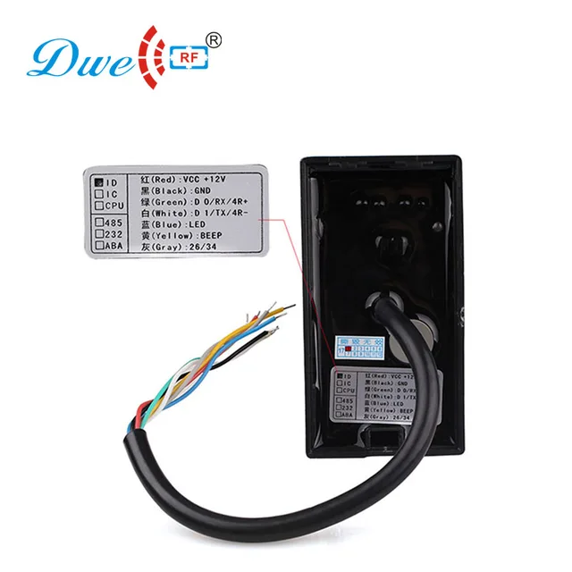 DWE CC RF Mini EM ID TK4100 Rfid Proximity Card Reader 125khz 13.56mhz MF Wiegand RS232 Scanner Waterproof  IP65 D201