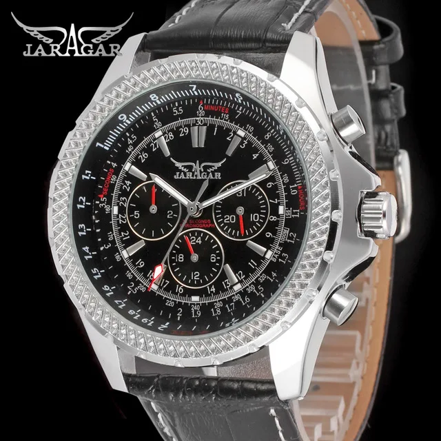 JARAGAR Роскошные Watches gear Case Tourbillon AutomDress Новые популярные Jargar автоматические мужские