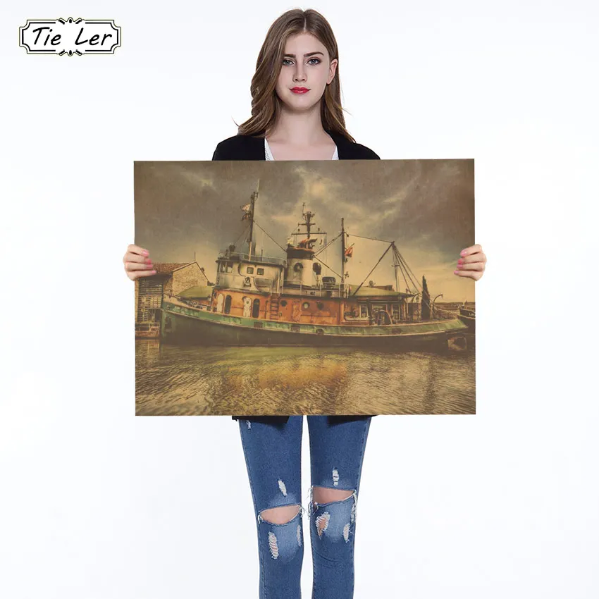

Classic Nostalgia Poster The Dream Boat Kraft Paper Poster Retro Home Decor Paintings Wall Sticker