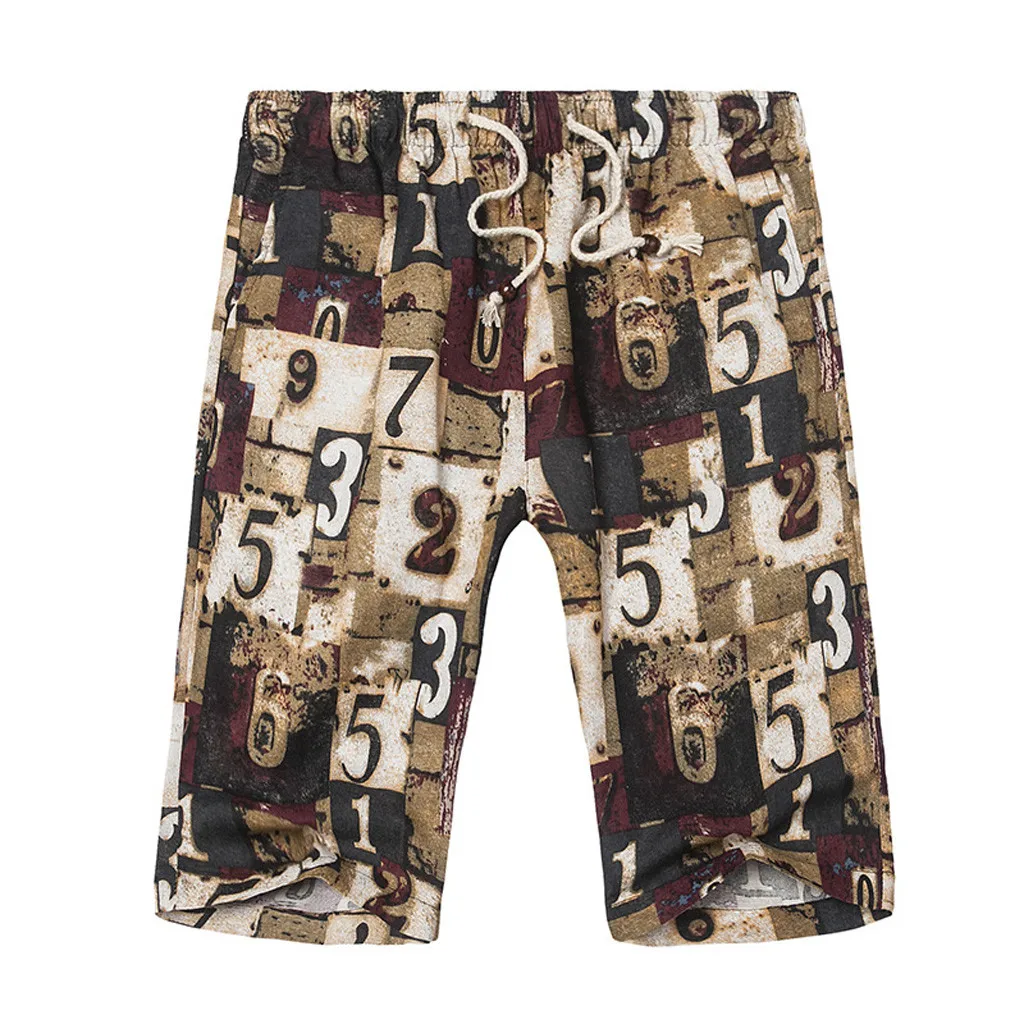 

Casual summer shorts men elastic waist sports shorts Loose Star Printed Beach Casual Men Short Trouser Shorts T406