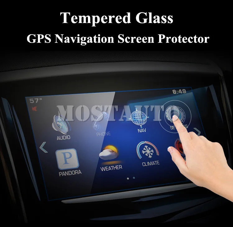 Us 13 97 12 Off For Cadillac Escalade Tempered Glass Gps Navigation Screen Protector 2015 2019 1pcs In Interior Mouldings From Automobiles