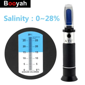 

Booyah New 0-28% Salinity Meter Refractometer High-Precision Sea Water Hydrometer For Salt Solution Testing Concentration Tester